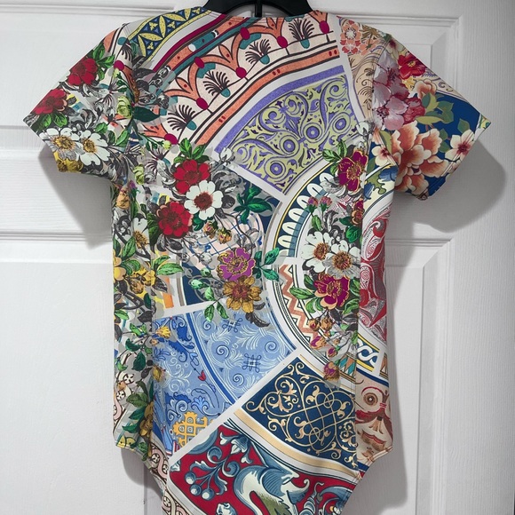 Johnny Was Boho Neoprene Zip Up Swimsuit One Piece XL - Picture 4 of 5